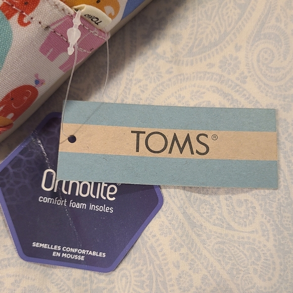 NWT White Colorful Elephant Print Alpargata Flats Womens Sz 8 - Picture 2 of 5